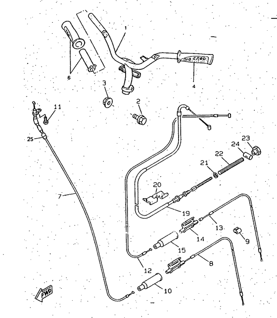 Steering handle & cable
