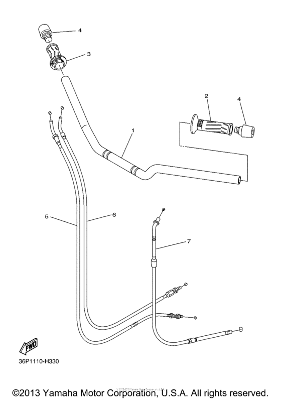 Steering handle & cable