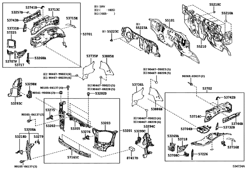 Front Fender Apron & Dash Panel