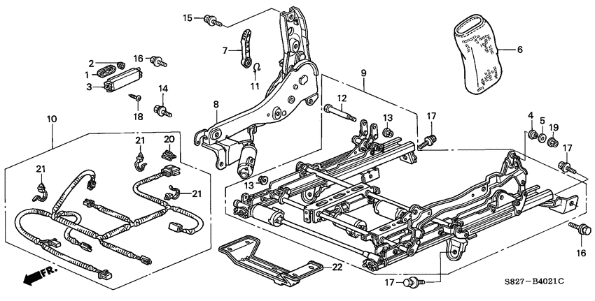 Front seat components