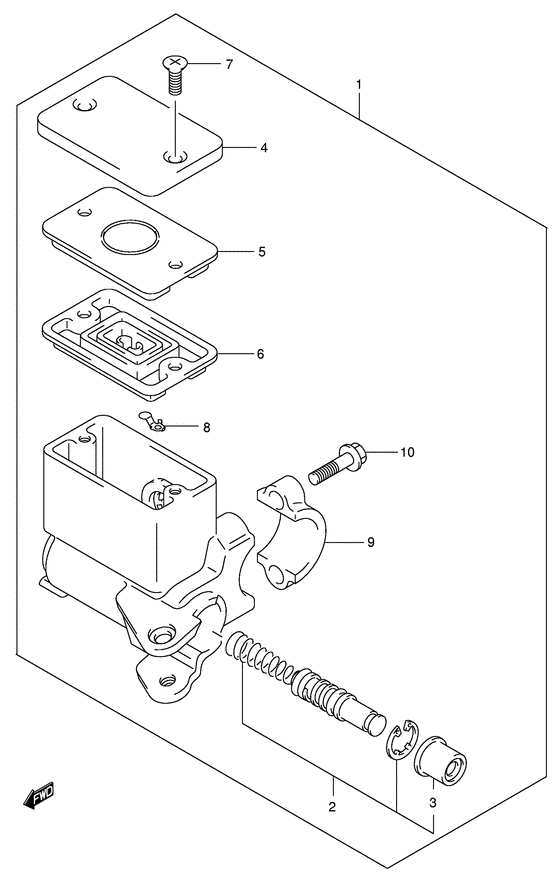 Rear master cylinder