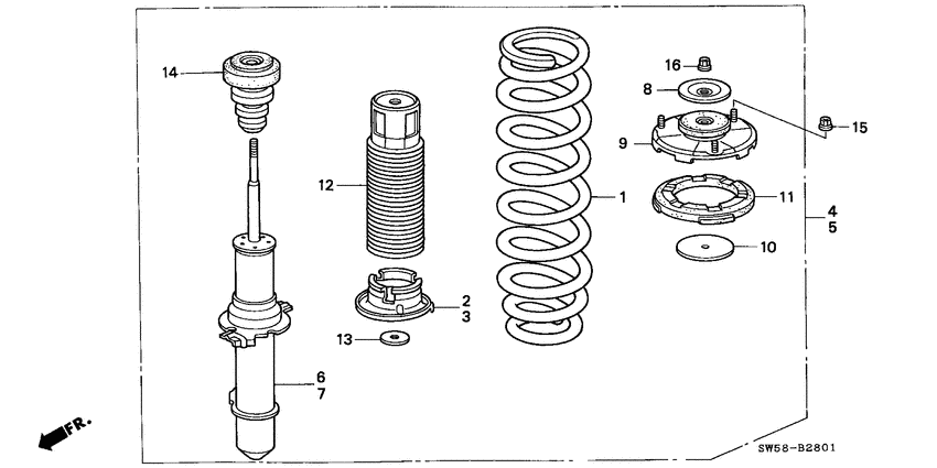 Front shock absorber