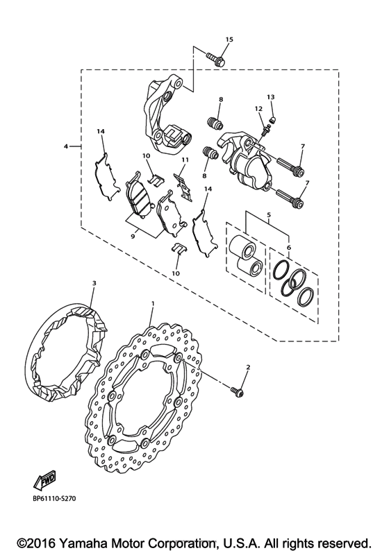 Front brake caliper