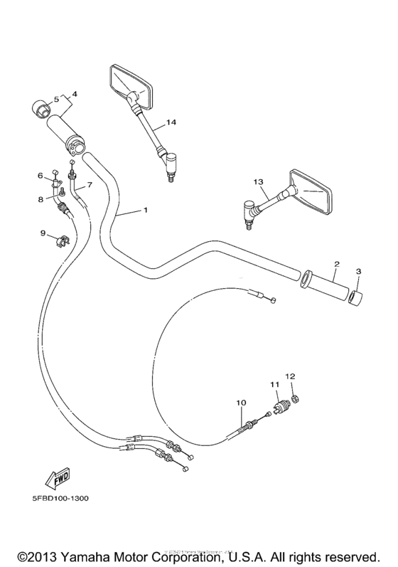 Steering handle & cable