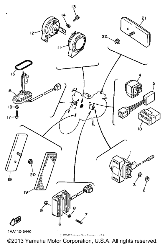 Electrical for 1986 Yamaha XJ700 XJ700 (MAXIM X) USA sales
