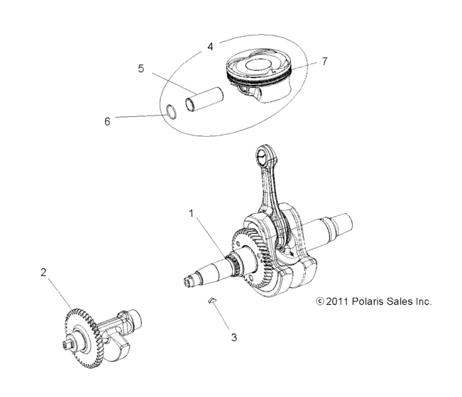 Engine, Crankshaft, Piston And Balance Shaft