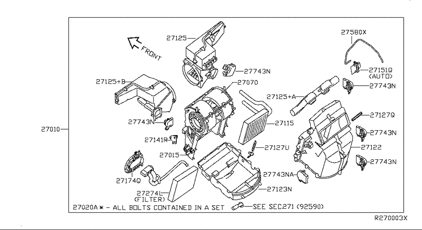 Heater & blower unit