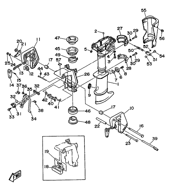 Upper casing. bracket