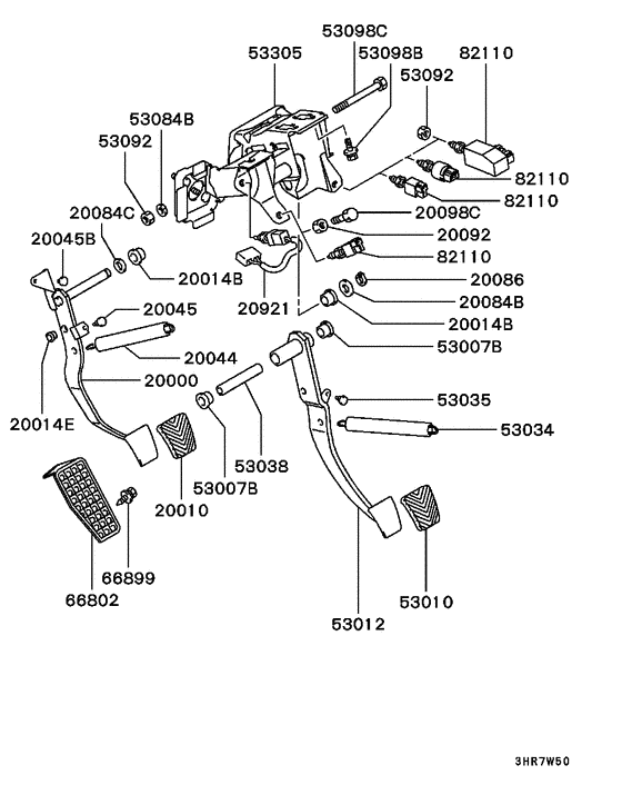 Brake & clutch pedal