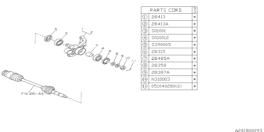 Rear axle