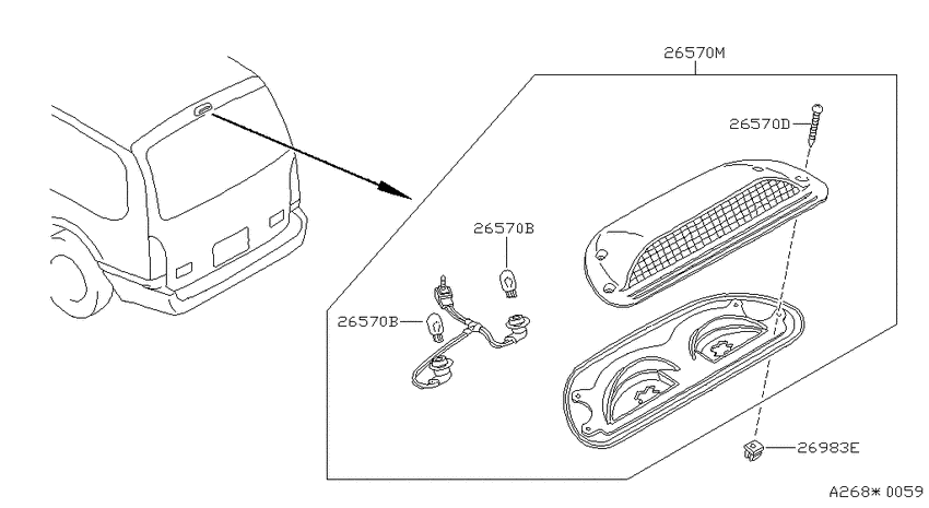 High mounting stop lamp