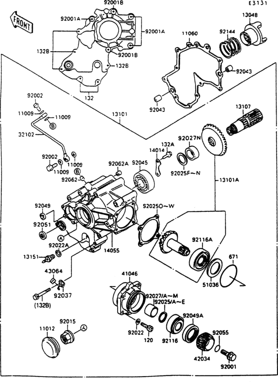 Front bevel gear(1/2)