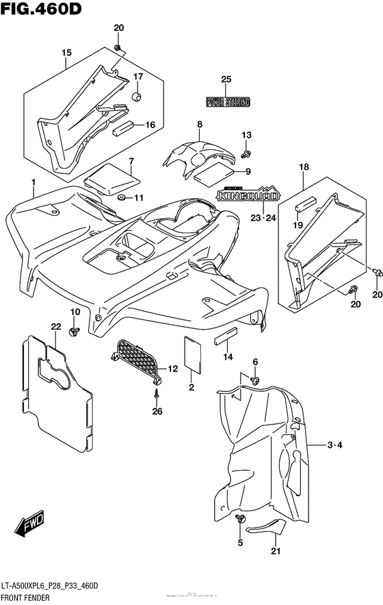 Front Fender (Lt-A500Xpzl6 P33)