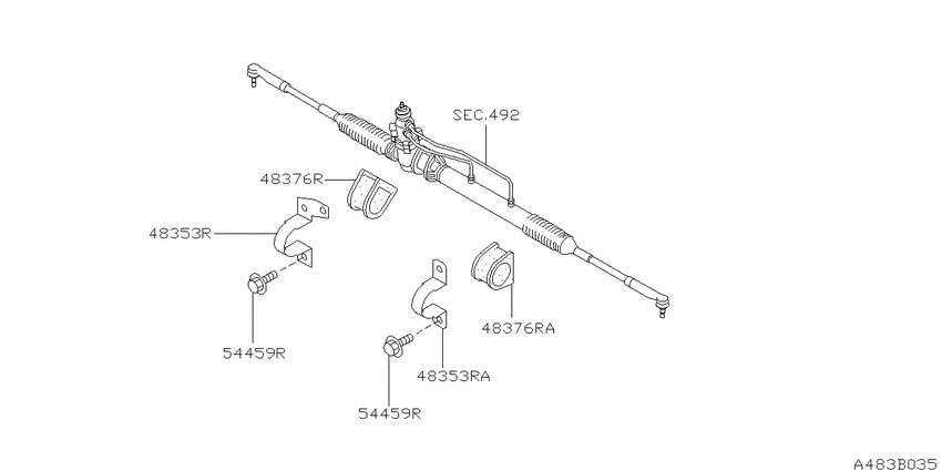 Steering gear mounting