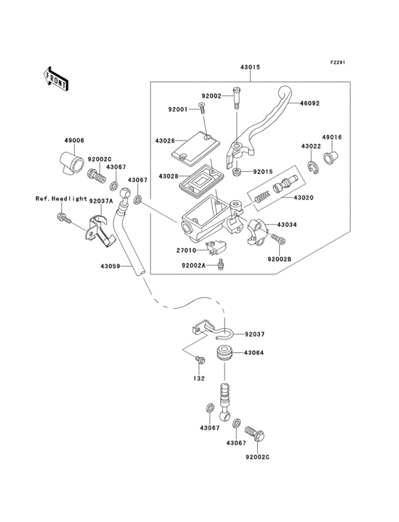 Front master cylinder(el250-e1)
