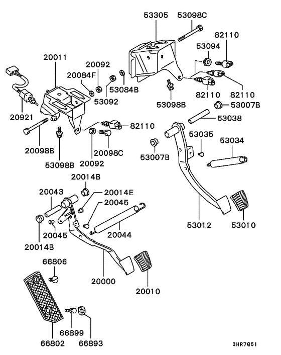 Brake & clutch pedal