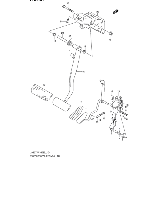 Pedal and pedal bracket
