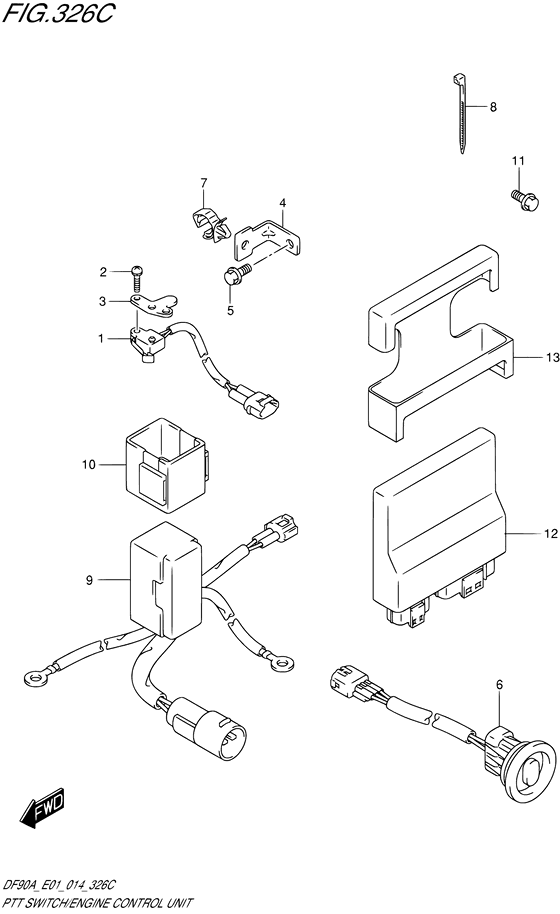 Ptt switch/engine control unit