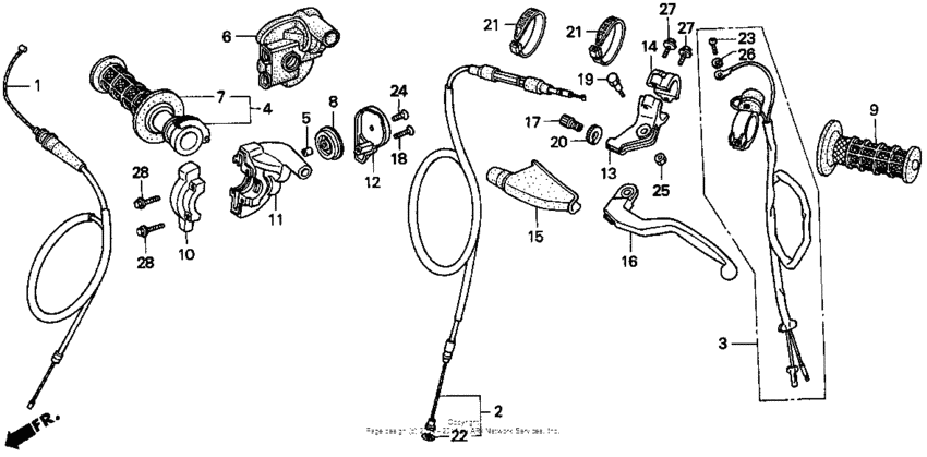 Handle + switches + cables