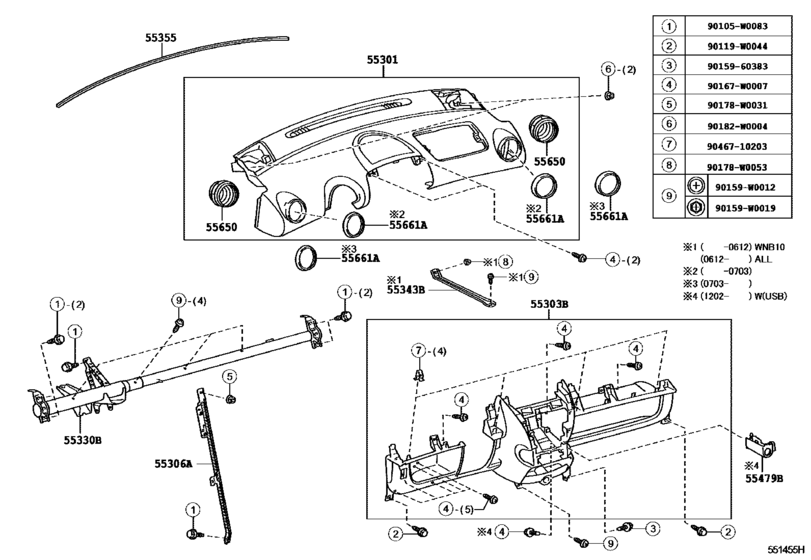 Instrument Panel & Glove Compartment