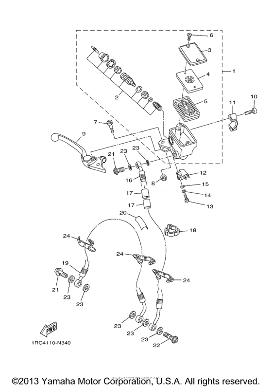 Front master cylinder