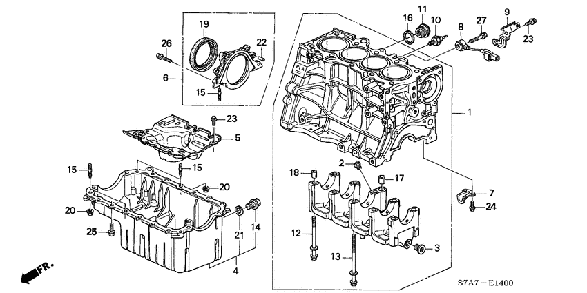 Cylinder block/oil pan