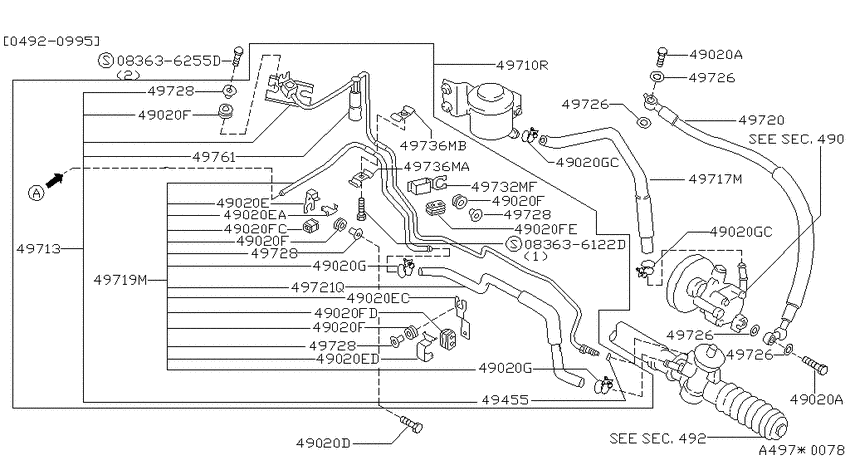 Power steering piping