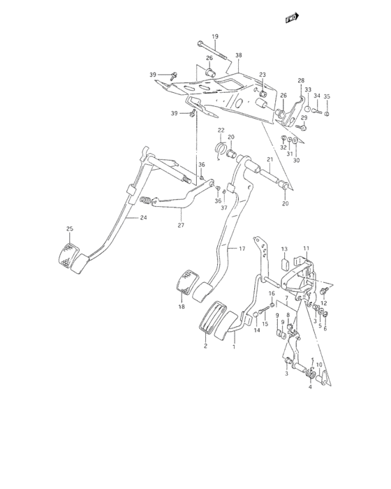 Pedal and pedal bracket