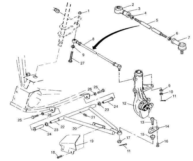 A-arm/strut mounting