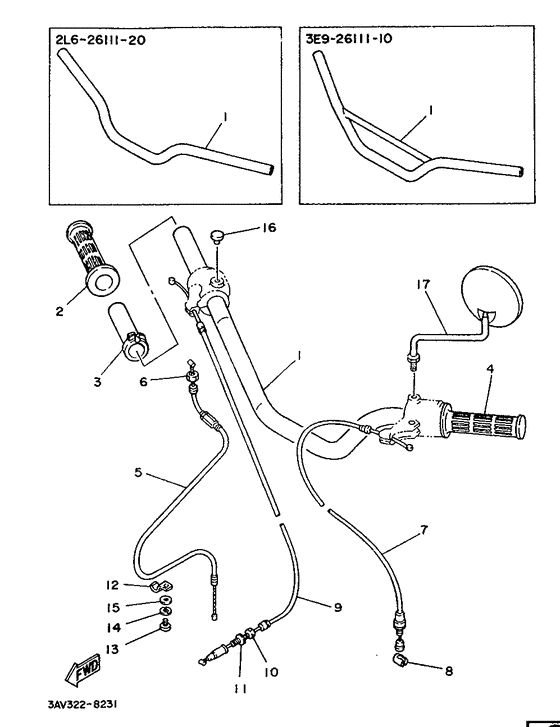 Steering handle & cable