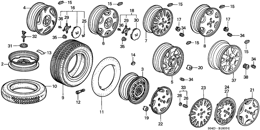 Tire/wheel disks