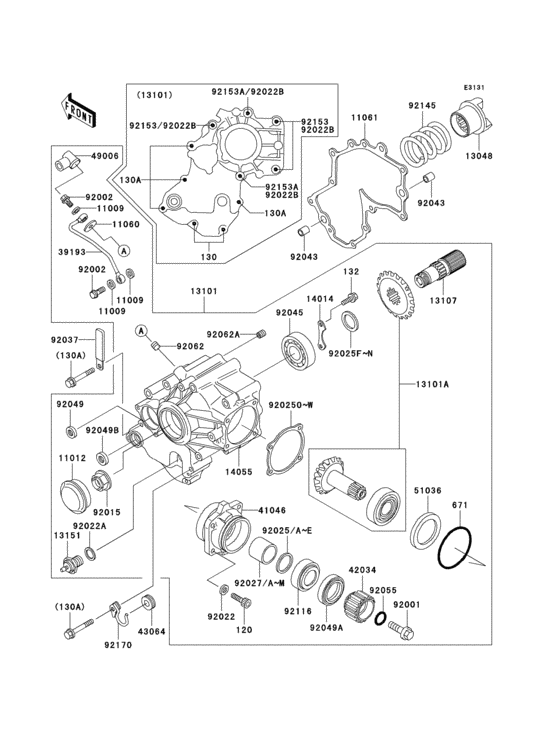 Front bevel gear(1/2)