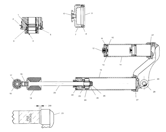 Fox shock, gas, reservoir