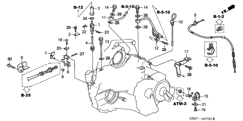 Atf pipe/speedometer gear