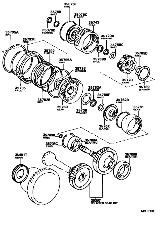Planetary Gear, Reverse Piston & Counter Gear(Atm)