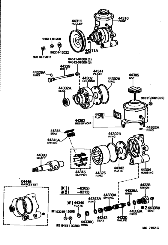 Vane Pump & Reservoir (Power Steering)