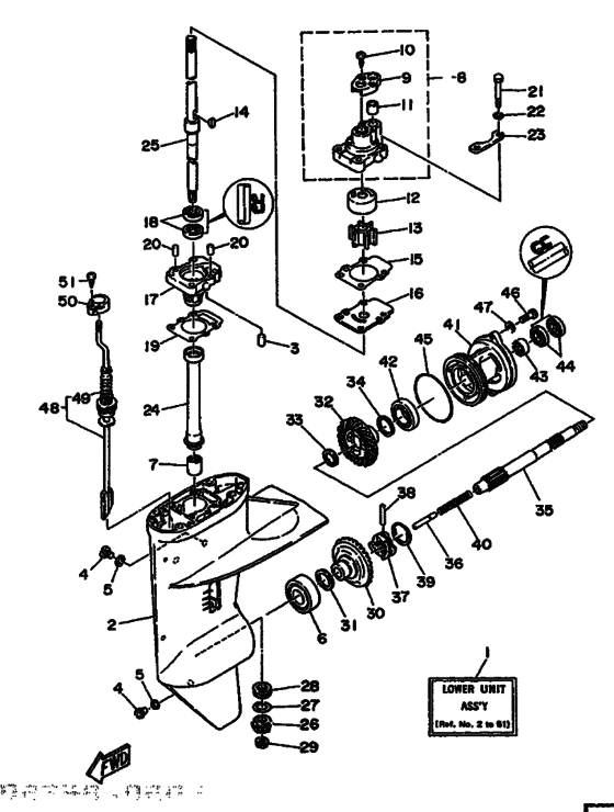Lower casing & drive 1