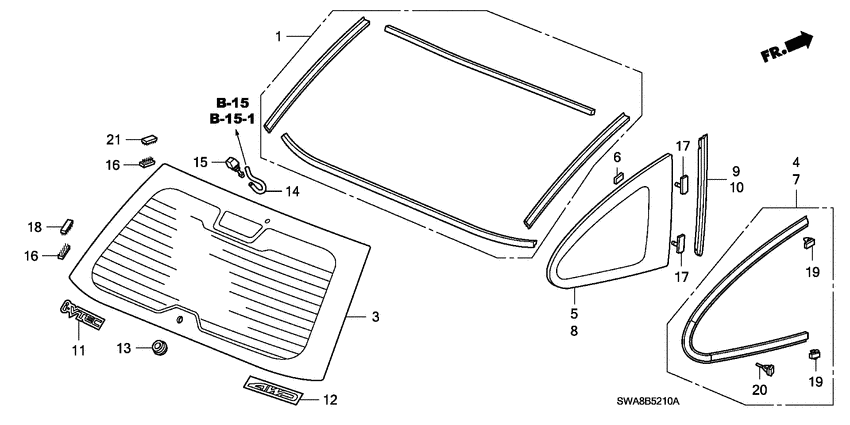 Rear windshield/ quarter windows