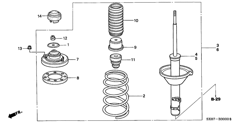 Rear shock absorber