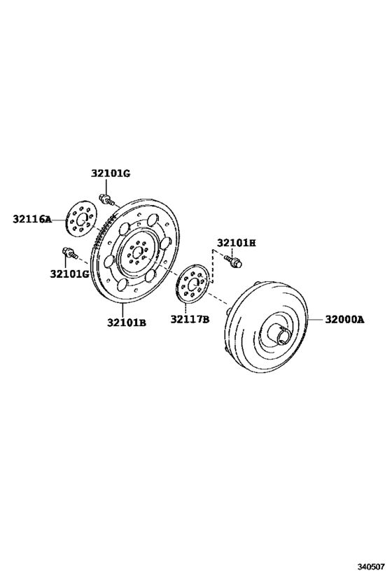Torque Converter, Front Oil Pump(Cvt) for 2014 2017 Toyota NOAH/ VOXY/ ESQUIRE ZRR80 General