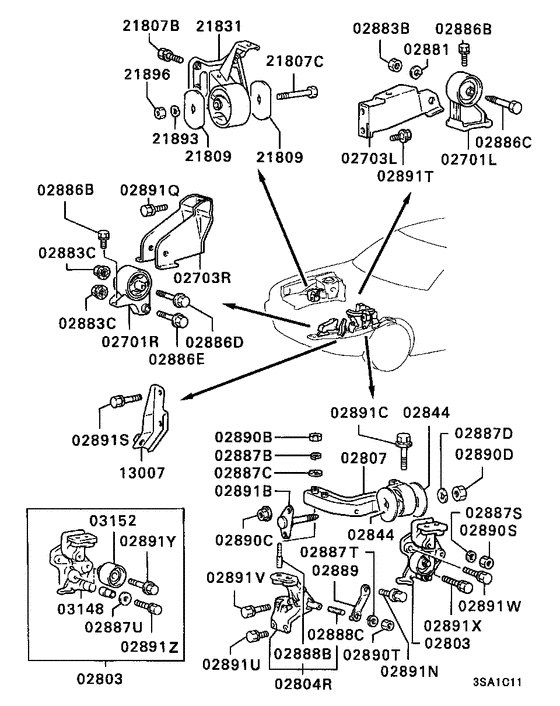 Engine mounting & support