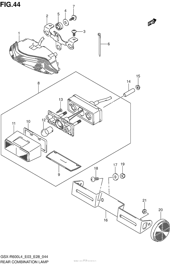 Rear Combination Lamp (Gsx-R600L4 E03)
