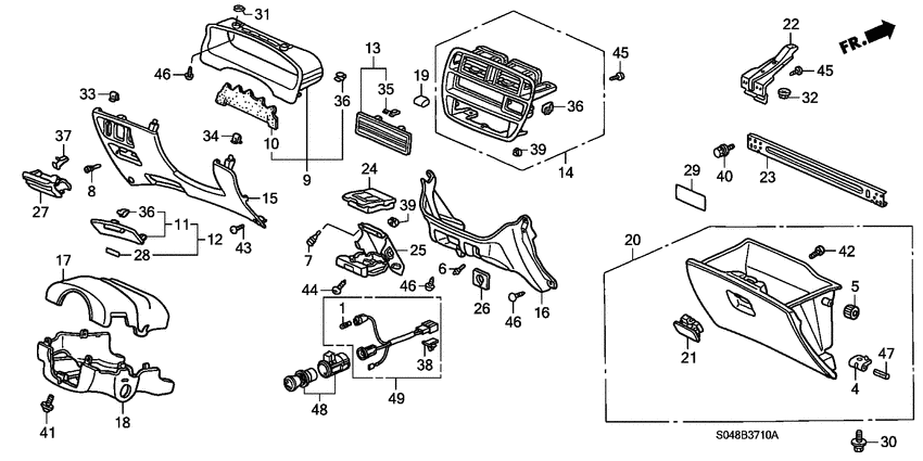 Instrument panel garnish