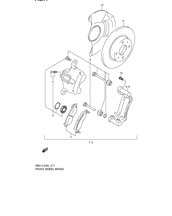 Front wheel brake