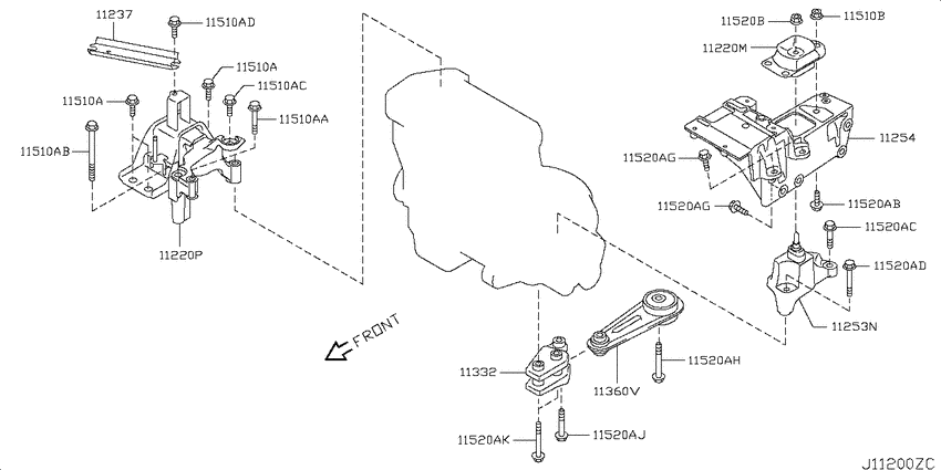 Engine & transmission   mounting