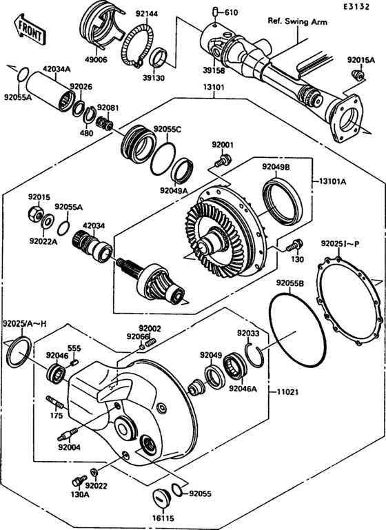 Drive shaft/final gear(1/2)