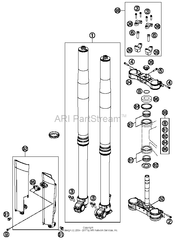 Front Fork, Triple Clamp