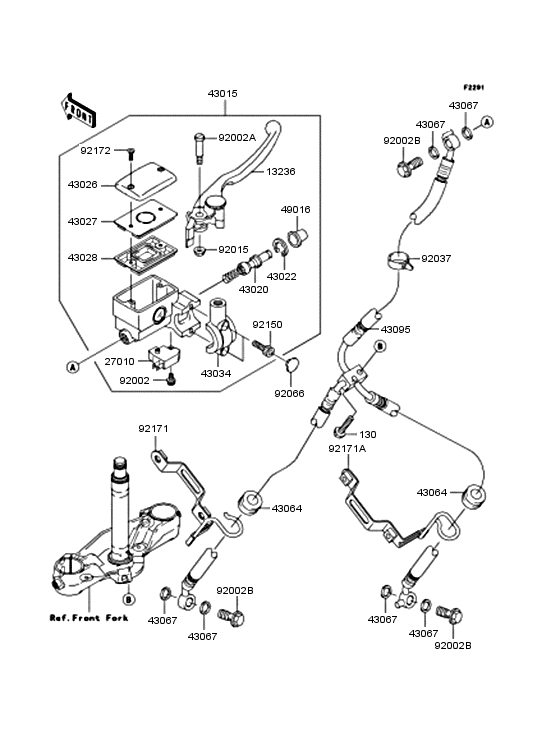 Front master cylinder
