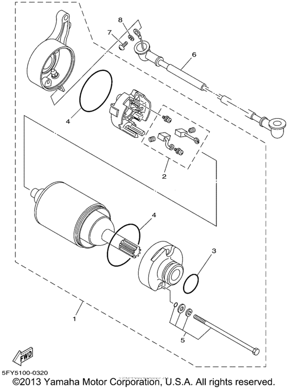 Starting motor