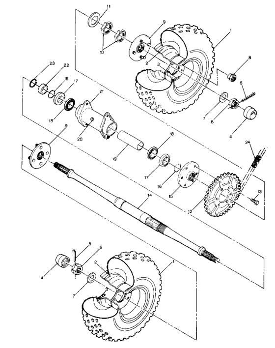 Rear wheel drive assembly